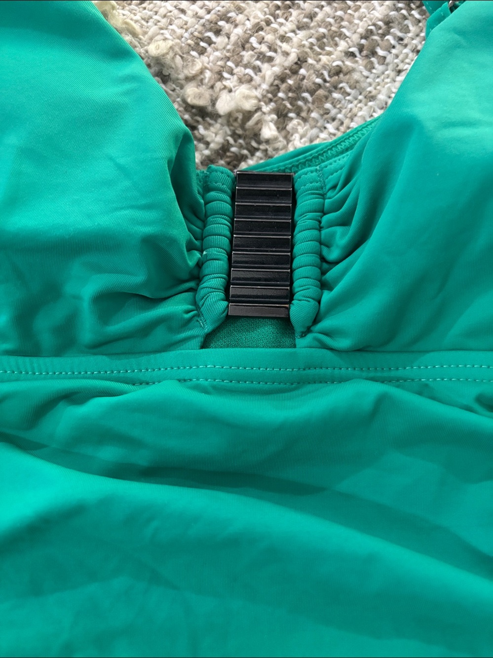 Kenneth Cole Green 2 Piece Ruched  Bikini Set Swimsuit Size M - Picture 8 of 16